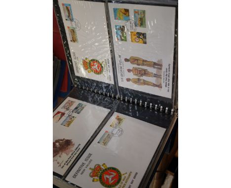 A Large Blue, Boxed, First Day Cover Album devoted to an Isle of Man Collection from early 1970’s to early 1980’s.