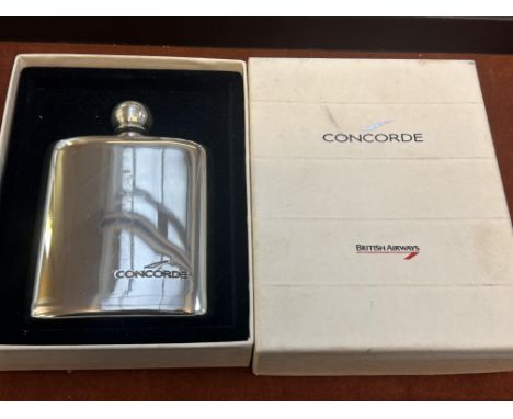 British airways Concorde hip flask with box 