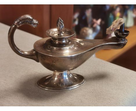 1919 Birmingham Silver Magic Genies Lamp - 77g