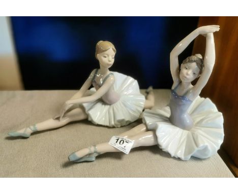 Pair of Large Lladro/Nao Ballerina Dancer Figures