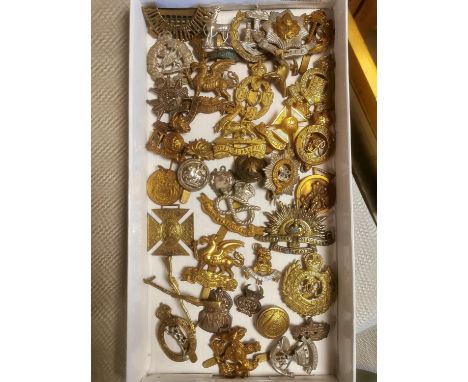 Collection of Army &amp; Military Lapel &amp; Cap Badges &amp; Pins