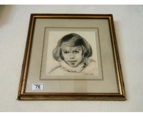 Small Charcoal Sketch of a Child by Philip Naviasky (1894-1983)