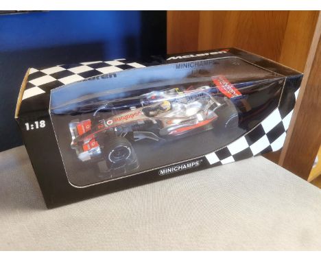 Large Lewis Hamilton Mclaren Mercedes 2007 Minichamps MP4-22 Model Formula One F1 Car