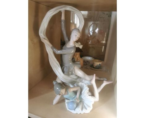 Pair of Large Lladro/Nao Ballerina Dancer Figures - one A/F