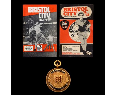 Bristol City Football Club - 9ct gold and enamel Gloucestershire Football Association Senior Challenge Cup Winners 1972-1973 