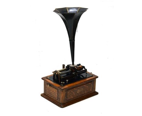 Early 20th century Edison 'Triumph' phonograph, No. 68227, believed model B circa 1908-1910, with boxed recorder, reproducer,