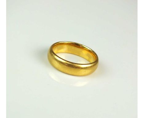 A 22ct gold wedding band, ring size M, weight approx 7.9gMakers mark 'J*P', hallmarked London, date mark appears to be 1897, 