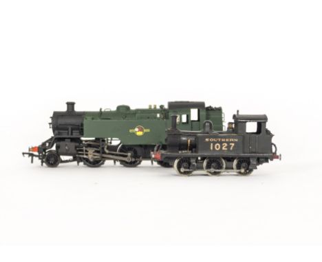 Kitbuilt 00 Gauge Wills or similar Terrier and modified Tri-ang 2-6-2T with Bachmann chassis, Terrier finished in SR black No
