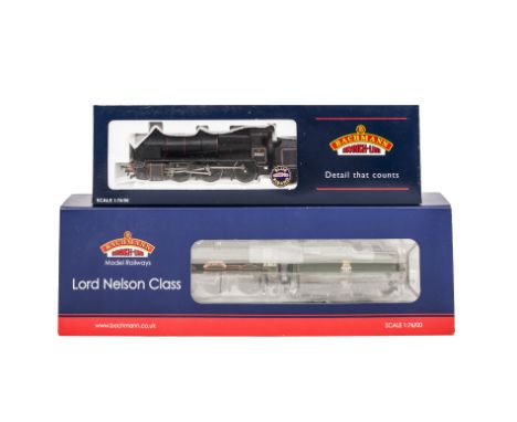 Bachmann 00 Gauge BR SR Steam Locomotives and Tenders, 31-409 BR green Lord Nelson class 30865 'Sir John Hawkins' and 32-161 