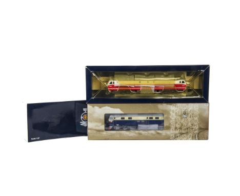Bachmann China HO Gauge Locomotives, a boxed duo of Diesel Locomotives, comprising, CD00305, DF 4D Chairman Mao in blue and c