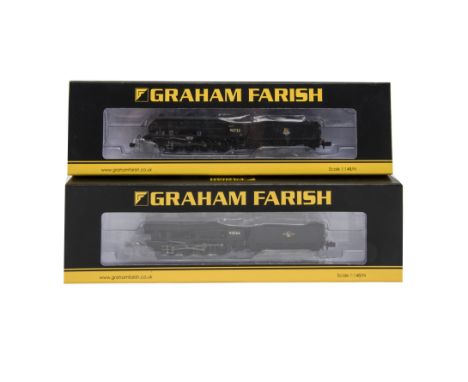 Graham Farish By Bachmann N Gauge Locomotives and Tenders, a duo of BR models in black livery, comprising, No 372-425, WD Aus