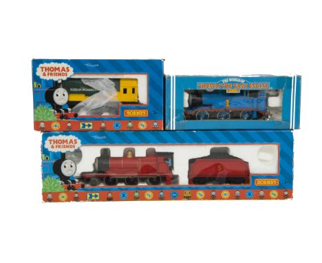 Hornby (China) Thomas Series,  James the Red Engine, R351 Thomas and R9066 'Bert' Diesel Shunter, VG, boxes G, both in origin