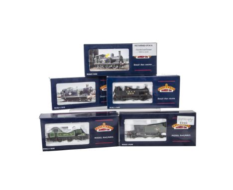 Bachmann Locomotives, a boxed group of five Tank Locomotives, comprising, 32-125A, 45XX 4569 in BR green late-crest, 32-077 C