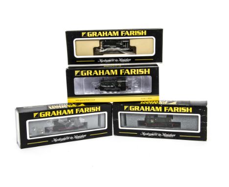 Graham Farish By Bachmann N Gauge Locomotives, four BR Diesel Shunter models in green livery, comprising No 371-001 Class 08 