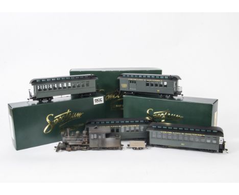 On30 Scale Spectrum Locomotive and Coaches, An unboxed Spectrum by Bachmann No 25499 Forney 2-4-4, Locomotive with DCC and so