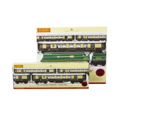 Hornby (China) 00 Gauge Golden Arrow Train Pack and additional Coach Pack, R2369 'The Golden Arrow' Train pack comprising BR 