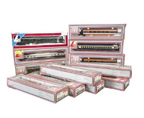 Lima HO Gauge TGV Rheingold and SBB CFF Passenger stock, TGV orange and grey, 201094 (5) and 201097, Rheingold blue and cream