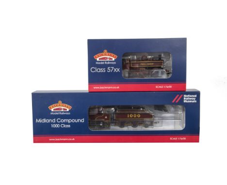 Bachmann Branchline Locomotives and Tender, a boxed duo comprising 31-930NRM, Midland Compound 1000 produced for National Rai