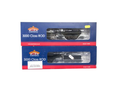 Bachmann Branchline Locomotives and Tenders, a boxed duo of 3000 Class RoD Locomotives comprising 31-127, 3023 in BR black ea