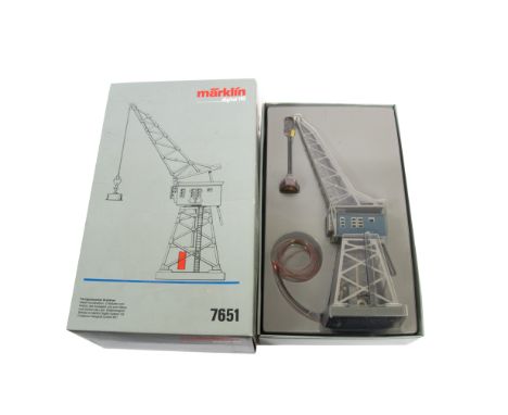Märklin Digital HO Crane, a boxed 7651 Rotary Crane with magnet, G-E, Box G 