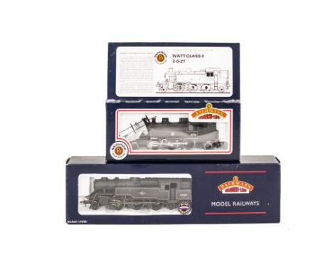 Bachmann 00 Gauge BR black Steam Tank Locomotives, 31-450 Ivatt 2-6-2T 41221 and 32-356 weathered Standard Class 4MT 80038, b