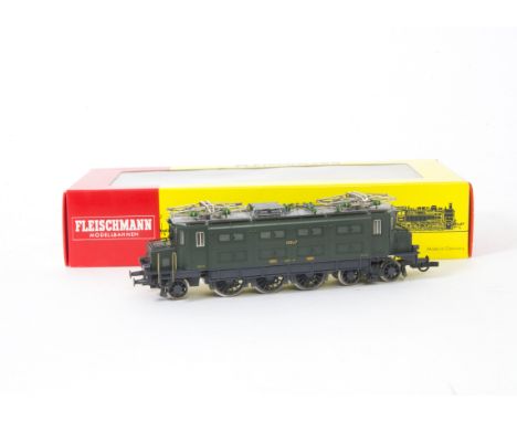 Fleischmann H0 Gauge 4345 Ae 3/6 Electric Locomotive, SBB CFF green No 10647, in original box, E, box VG  