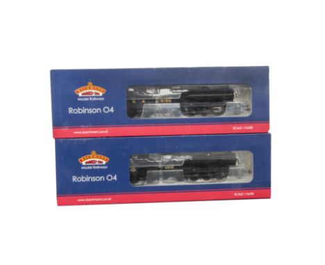 Bachmann Locomotives and Tenders, a boxed duo of Robinson 04 Locomotives comprising, 31-003, 6190 in LNER black livery and 31