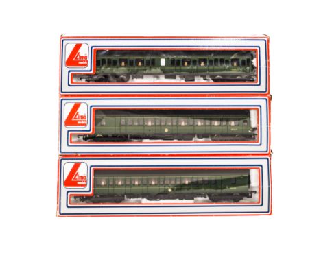 Lima 00 Gauge BR green 3-Car Class 117 DMU, 205137MWG Power Car, 205139W Trailer and 2015146W Centre Car, all in original box