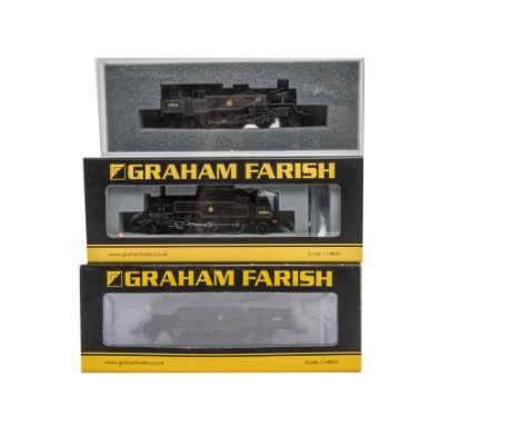 Graham Farish By Bachmann N Gauge Locomotives, a trio of BR models in black livery, comprising No 372-325, Standard Class 3MT
