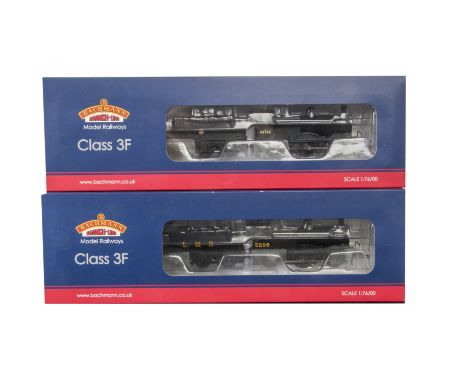 Bachmann Branchline Locomotives and Tenders, a boxed duo of Class 3F Locomotives comprising, 31-626 43762 in BR black early e