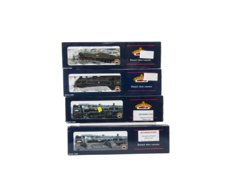 Bachmann Locomotives, a boxed group of  four Standard Class Locomotives, comprising 32-351, 4MT Tank 80097 in BR black (no Ac