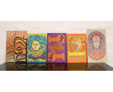 Bill Graham Presents in San Francisco Five Psychedelic Promotional Concert Handbills  Comprising #56 Moby Grape, Chambers Bro