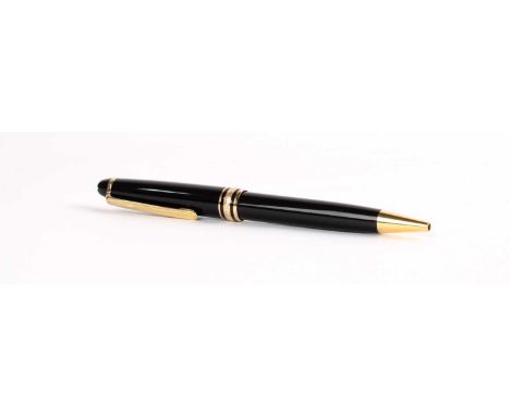 Montblanc "Meisterstuck" Ballpoint Pen In black resin colourway, without box.14cm longWorks, light general wear overall with 
