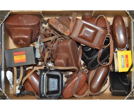 A Tray of 35mm Cameras, models incude, Kiev 4, Zorki 4, Voigtlander Vito C, Coronet Cub, Voigtlander Vito CLR and other examp