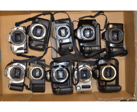 A Tray of Canon Camera Bodies, models include, T90, EOS5, T50 and other examples