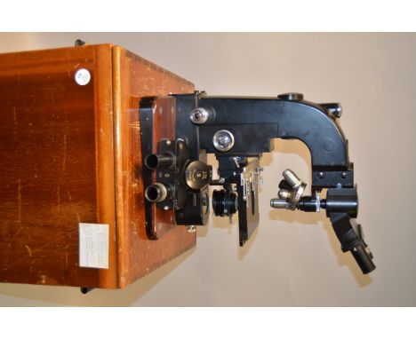 Cooke Troughton & Simms Binocular Microscope, quadruple nosepiece, mechanical stage, Abbe condenser, electric illuminant, in 