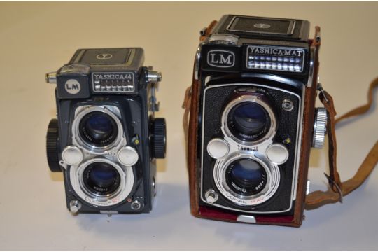 A Pair Of Yashica Tlr Cameras A Yashica 44 With 60mm F 3 5