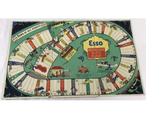 A vintage Esso Brooklands Race Game board.  