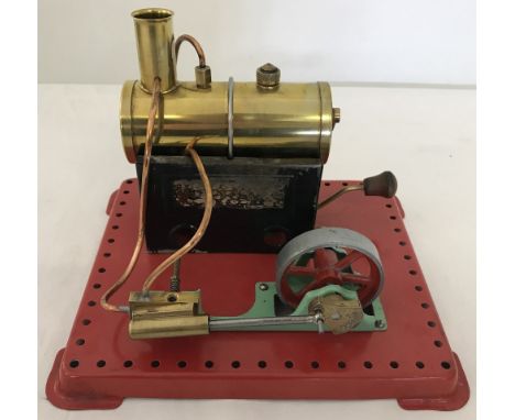 A vintage Mamod / type stationary steam engine.  