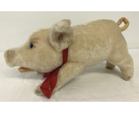 A c1960's Steiff pig 'Jolanthe'. Missing button and label. 