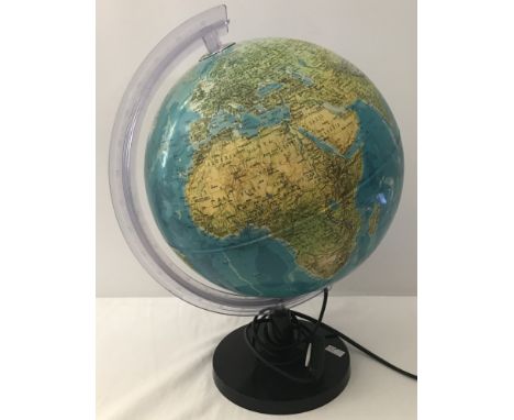 A modern Tecnodidattica light up globe.  Total height 39cm approx.