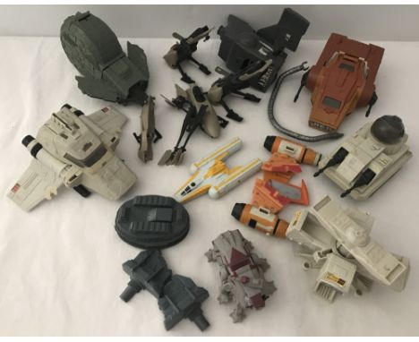 A collection of star wars vehicles and part vehicles. To include Kenner productions and 1980's Lucas film. 