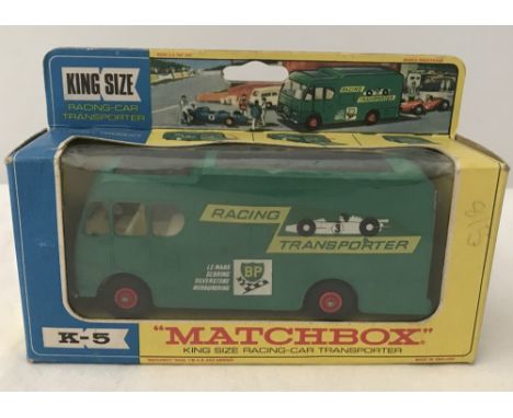 Boxed Matchbox King Size Racing Car Transporter K-5. Vehicle & box in mint/excellent condition 