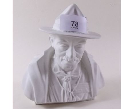 A Coalport Parian bust Lord Baden Powell, 80/1500 - 15cm
