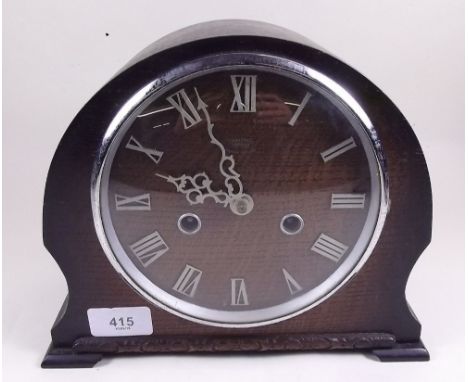 A Smiths  oak 1930's eight day striking mantel clock