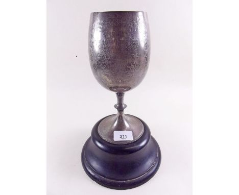 A silver cup engraved Throne The Royal Toilet Soap Challenge Cup - 11ozs