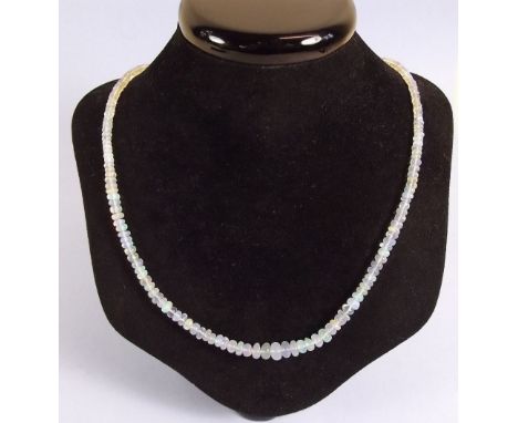 An opal bead necklace 