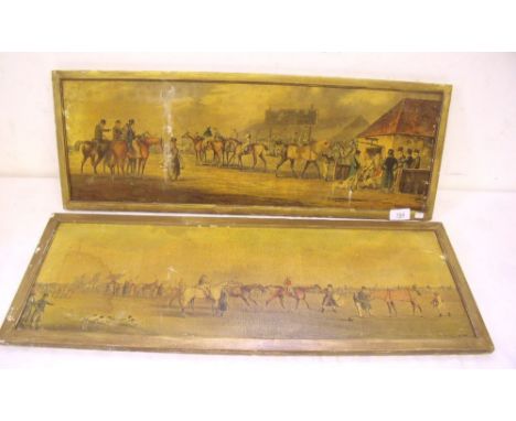 A pair of hunting prints - 21 x 84cm