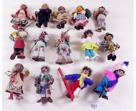 A Steiff group of fourteen assorted Micki and Mecki hedgehog figures 
