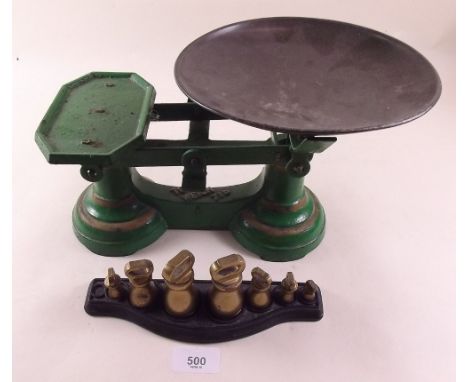A set of scales and weights 